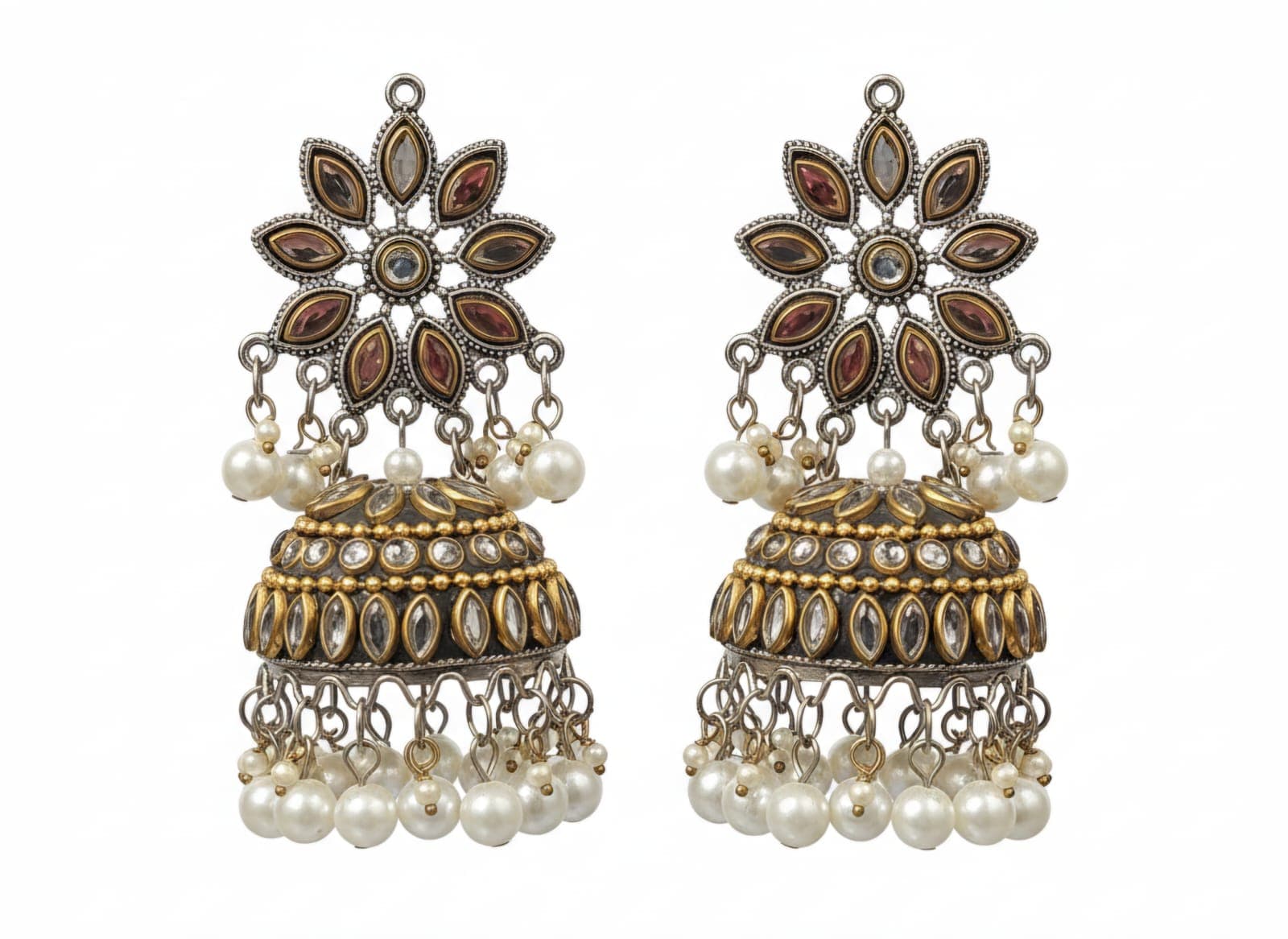Oxidised Golden Dusky Jhumkhaas